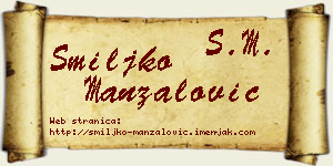 Smiljko Manzalović vizit kartica